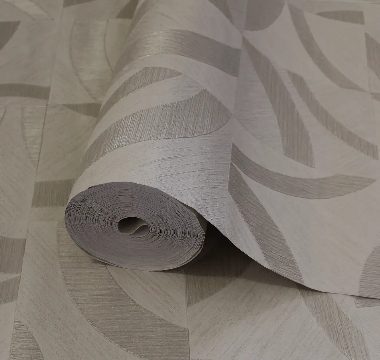 Beige Embossed Wallpaper – Glittering Neutral (24101-4)